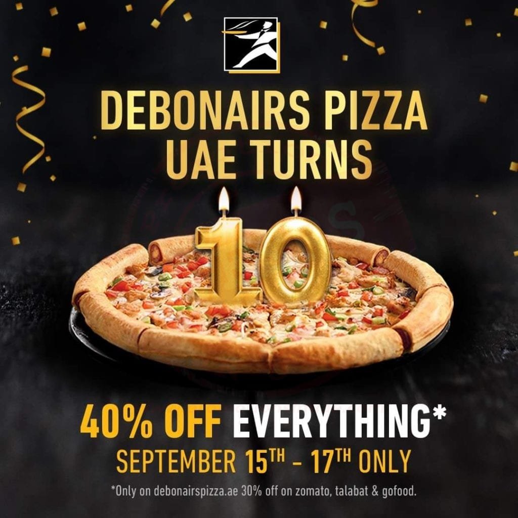 get 40% off at Debonair's birthday party 